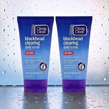 2X Clean  Clear Blackhead Clearing Daily Scrub Natural Exfoliators Face Wash