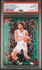 2024 Panini Select Matas Buzelis Courtside Green Disco /5 PSA 10 POP 1