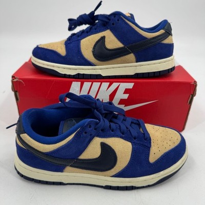 Nike Dunk Low LX Deep Royal Blue Dark Obsidian Suede Sneakers Shoes DV741-400
