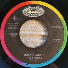 Billy Squier "The Stroke / My Kinda Lover" VG+ reissue