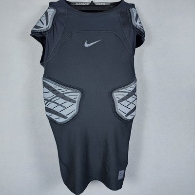 Nike Pro Hyperstrong Padded Compression Shirt Mens Small Black Football 4-Pad