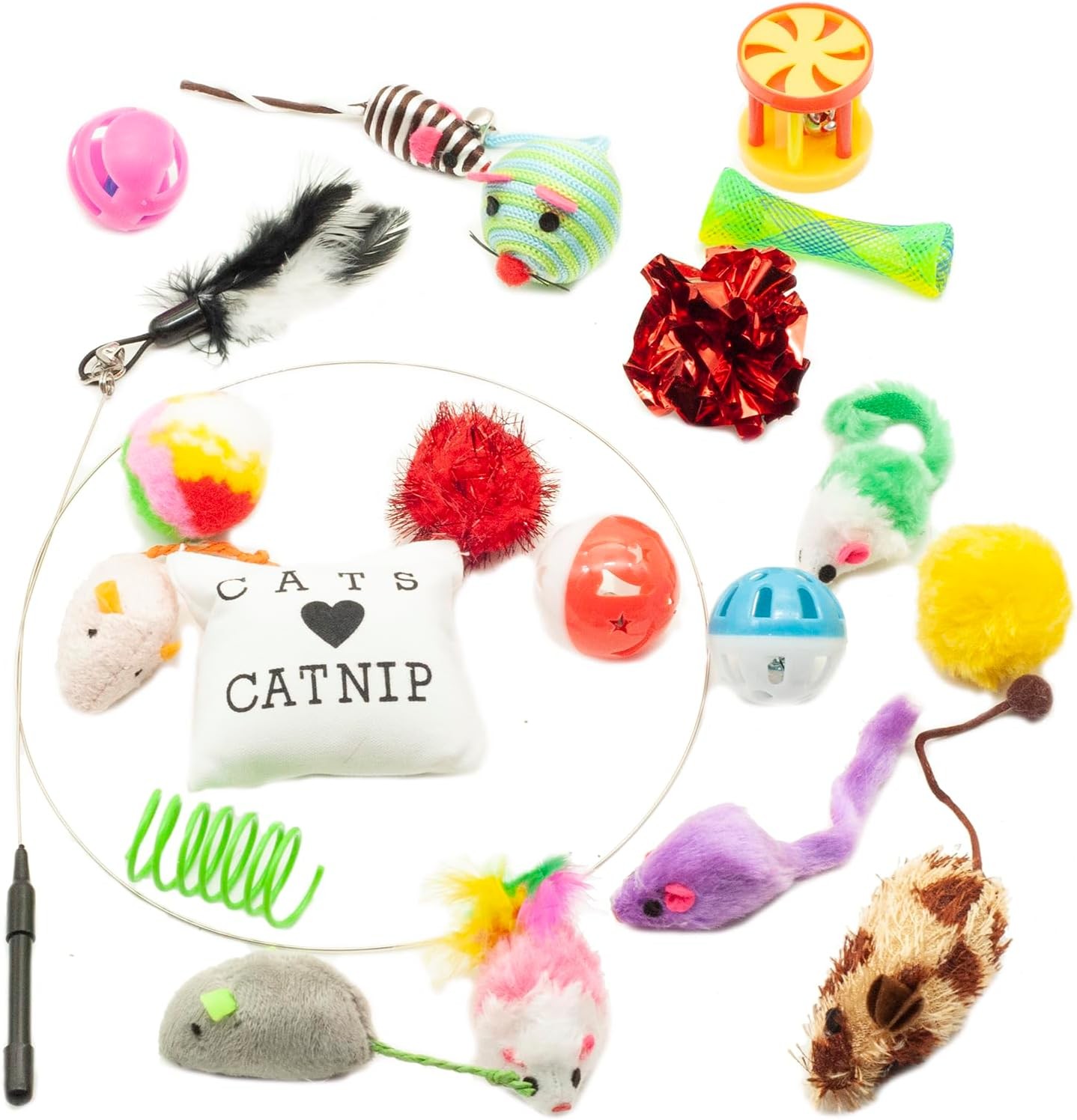 Cat Toys Variety Pack for Kitty 20 Pieces