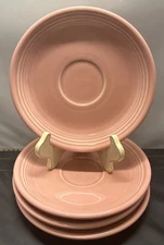 Homer Laughlin Genuine Fiesta Rose 6" Saucers Set of 4