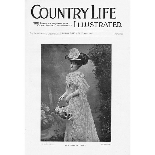 Mrs Arthur Paget (Mary Minnie Stevens) - Antique Print 1901