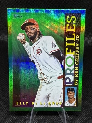 Elly De La Cruz - 2026 Topps Series 1 Green Foil Topps Profiles /99 Reds