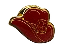 Deep Iridescent Red Cowboy Hat - Western Lapel Pin