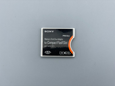Sony AD-MSCF1 Memory Stick Duo to Compact Flash Adapter, #370-146, - SEHR GUT -