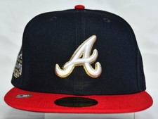 New Era MLB Atlanta Braves 2021 World Series Champions Gold Patch Hat Size 7 1/8