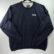 Samuel Adams Beer Antigua Pullover Windbreaker XL Navy Crewneck Jacket