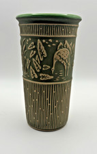 Red Wing 2004 Convention Commemorative Brushware Heron Vase in Green Vintage!!!