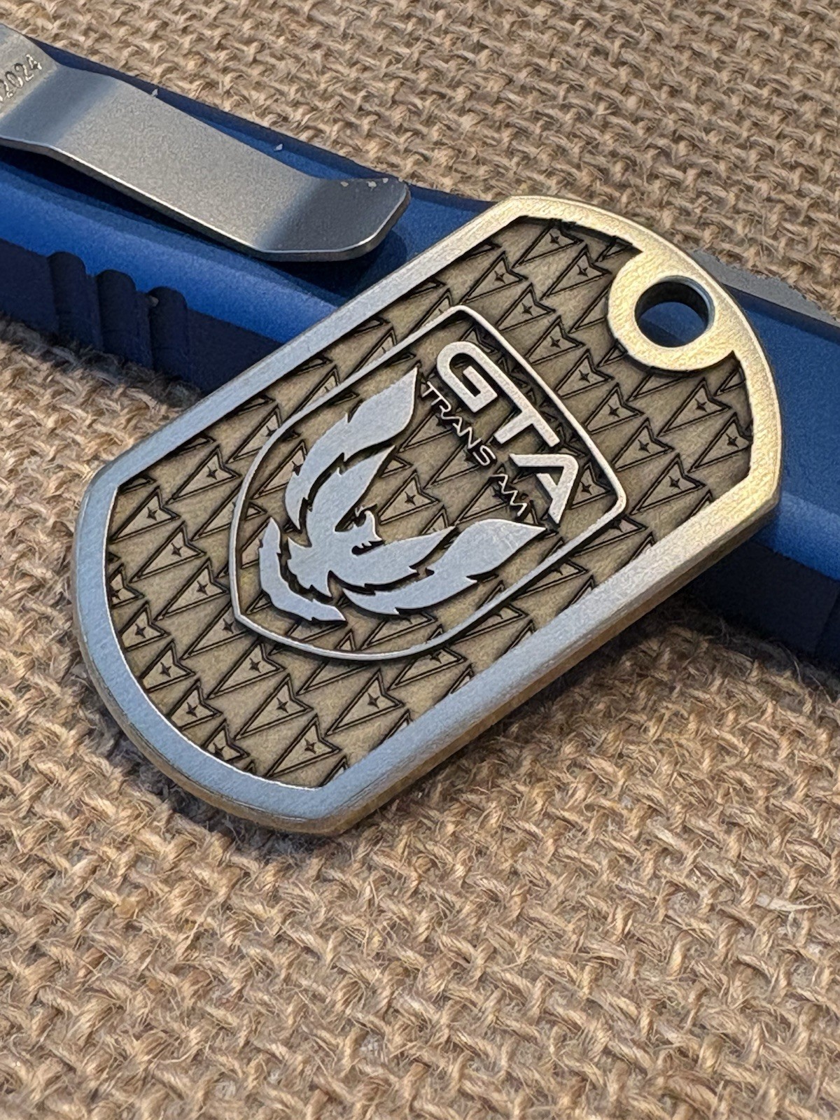 GTA Trans Am Solid Brass Keychain. Thick Beautiful Stock, Custom Engraved