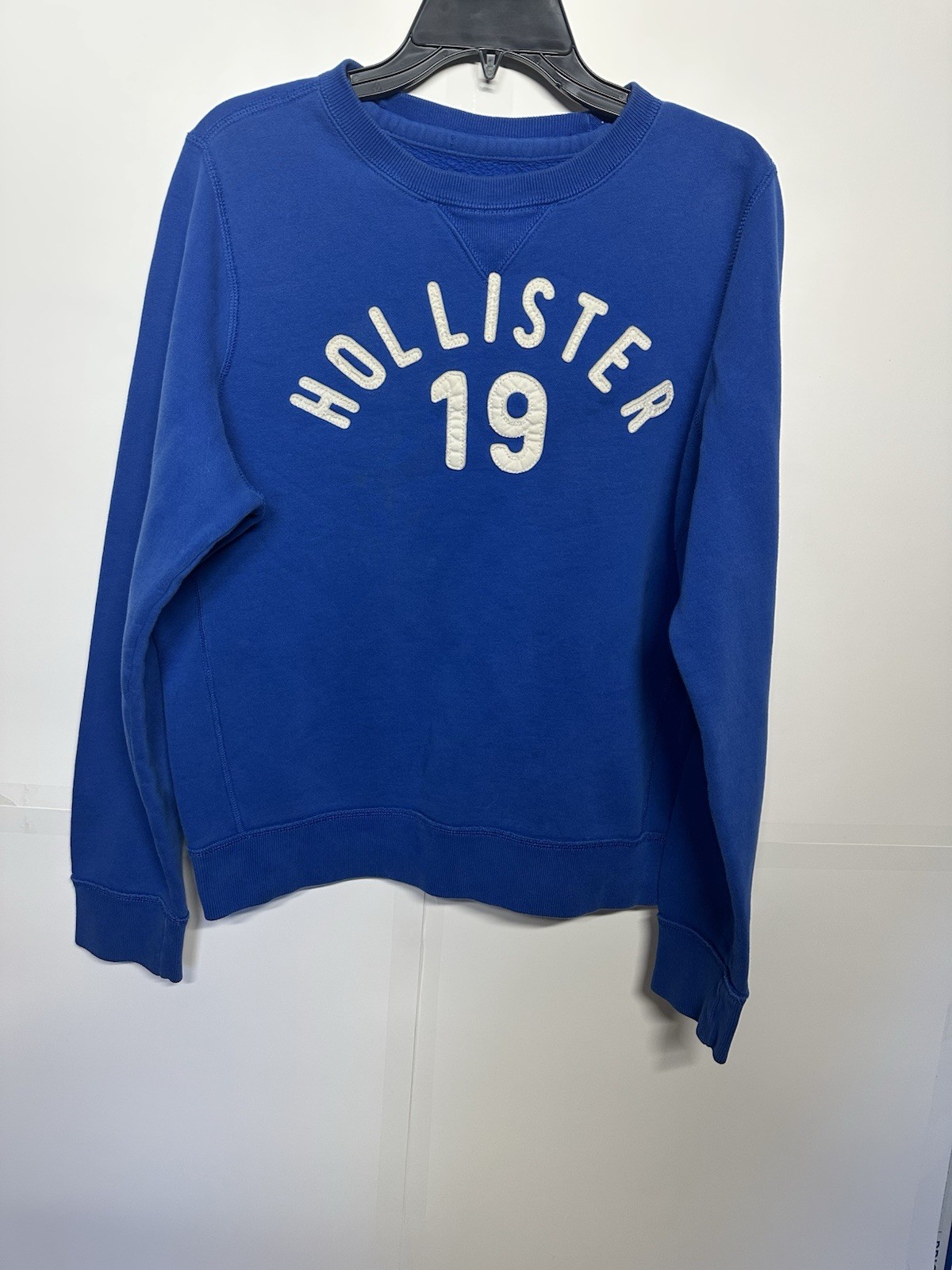 Hollister Women Blue Cotton Sweatshirt Size XL