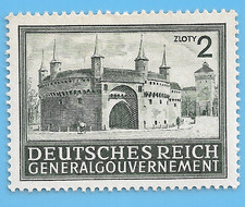 Germany 1943 Third Reich Occupation Poland 2 Stamp WW2 ERA Sc# N100