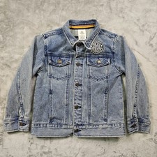 Disney Mickey Mouse Leader of the Club Denim Jacket Kids Size 5/6 Pockets EUC