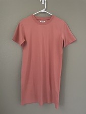 Madewell Tina Orange Crewneck Short Sleeve T-Shirt Dress Size XS