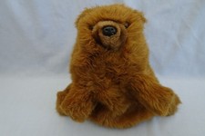 Vtg Brown Teddy Bear Full Body Hand Puppet Soft Pretend Plush Int'l Bon Ton Toy