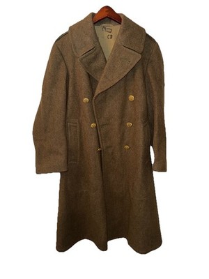 ジャケット・アウター US ARMY WOOL COAT 1910'S VINTAGE VTG Men's WWII 1940s US Army Wool Trench Coat / Overcoat Size 34R
