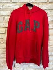 The Gap Adult Vintage Soft Arch Logo Hoodie M Unisex- Red and Gray Size M