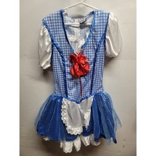 Wizard Of Oz Dorothy Costume Dress Blue Gingham Halloween Cosplay Kids