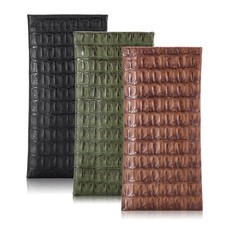TRIUMPH VISION Squeeze Leather Sunglasses Pouch - 3 Pack Medium, Pu b,g,br