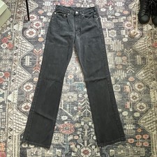 Vintage Levis 517 Bootcut Flare Jeans Mens 31x36 Fit 29x34 Black Made in USA