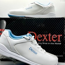 Dexter Women  s Raquel IV B4270-9 White  Blue Bowling Shoes Size 6 M New In Box