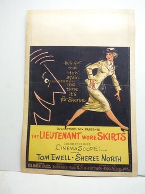 LIEUTENANT WORE SKIRTS WINDOW CARD MOVIE POSTER 1956 TOM EWELL SHEREE NORTH