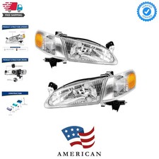 Headlight Assembly Compatible With 1998 1999 2000 Corollafront Signal Lights...