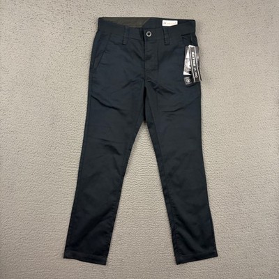Volcom Frickin' Chino Pants Mens Size 28 Black Straight Leg Casual Skater Beach