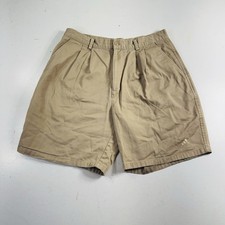Adidas Vintage Chino Shorts Beige Pleated Team Sport Men’s Size 34