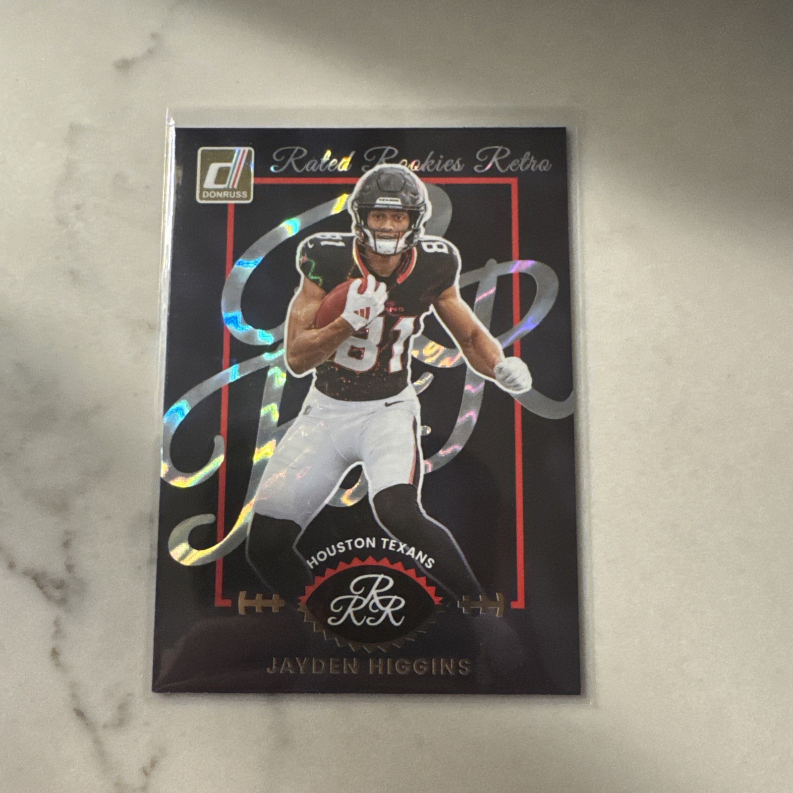 Jayden Higgins 2025 Donruss Football Rated Rookie Retro RC #8