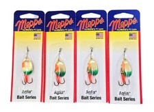 (Set of 4) Mepps Aglia Inline Spinners Size #2 1/6 oz, Color Is Perch New