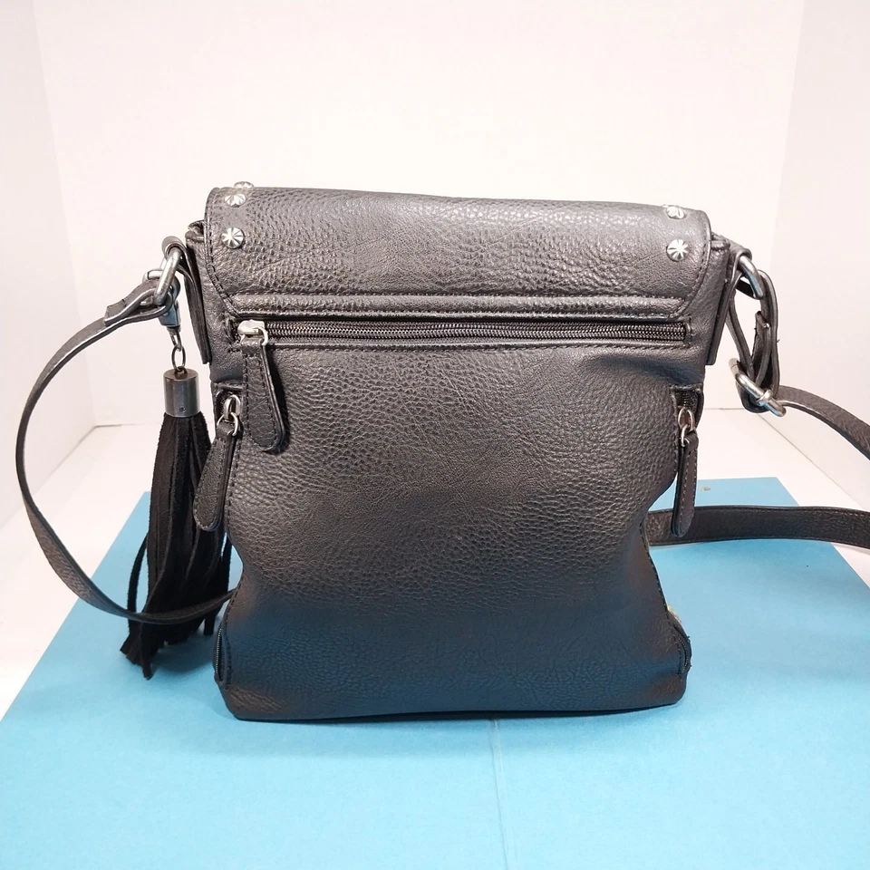 Bolso Bandolera Bolso de Hombro Blazin' Roxx Southwest Negro y Azul Oculto Foto 3 de 4