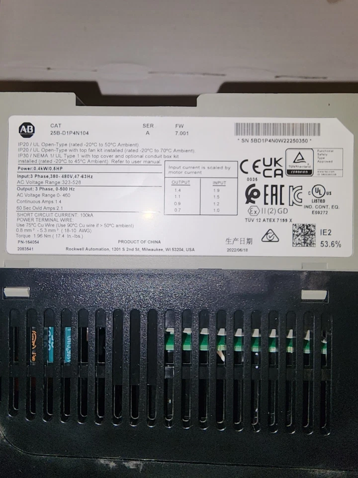 Unidade Allen-Bradley 25B-D1P4N104 PowerFlex 525 - Imagem 4 de 4