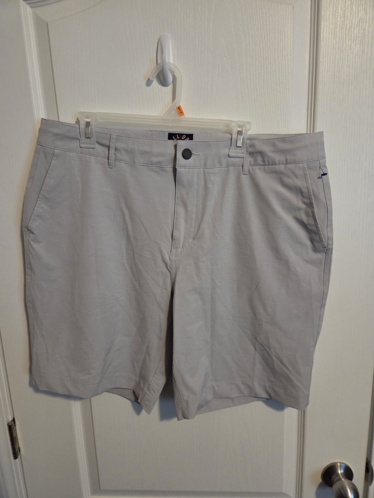 Faherty Men's Gray Chino Shorts Button Pockets Stretch Flat Front  size 36 105