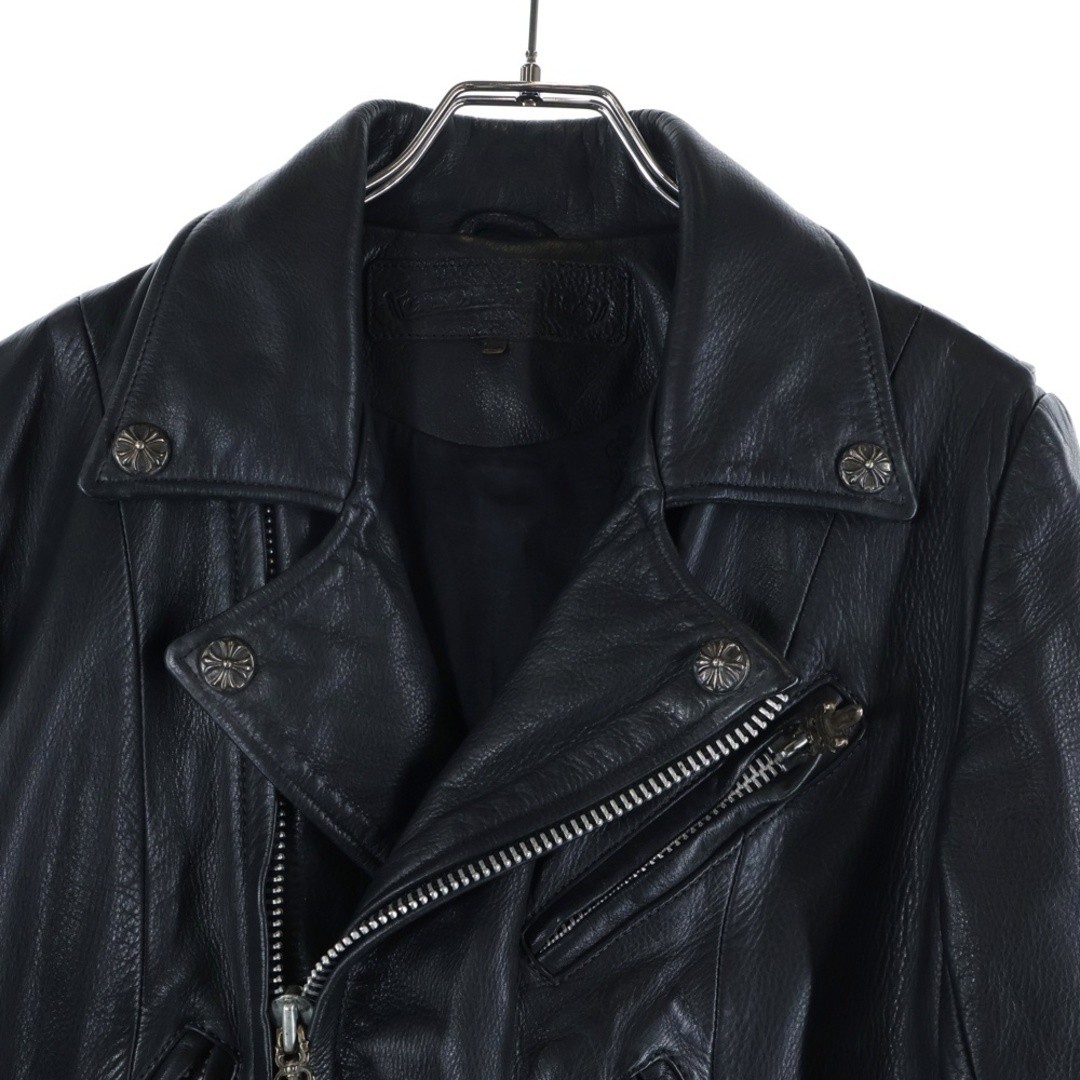 CHROME HEARTS JJ DEAN V3 Dagger Zip Riders Leather Jacket Black Used c5ab0b7f8a3 thumbnail 3