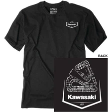 Factory Effex Kawasaki Track T-Shirt - Black, XX-Large 28-87108