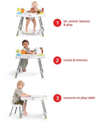 Skip Hop Baby's View 3-Stage Activity Center - Silver for sale