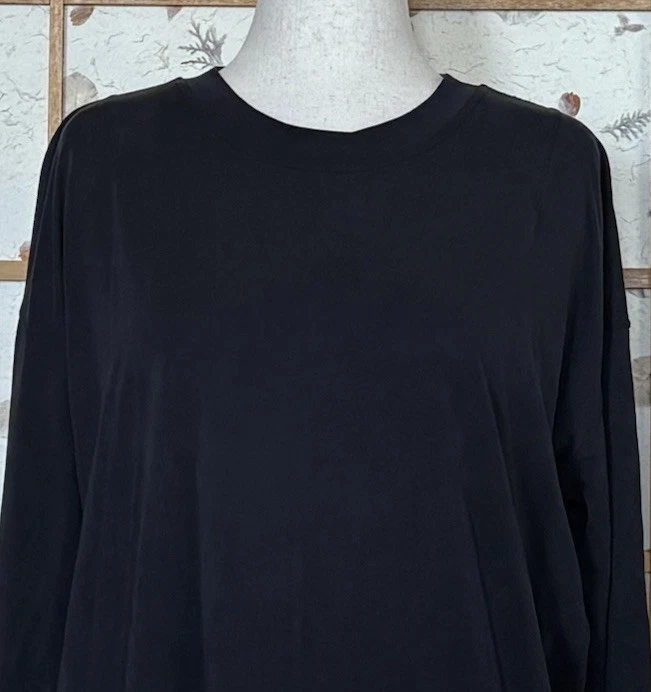 Lululemon Women’s Side Cinch It Long Sleeve Top Soft Modal Light Black Size 12 - Image 4 of 4