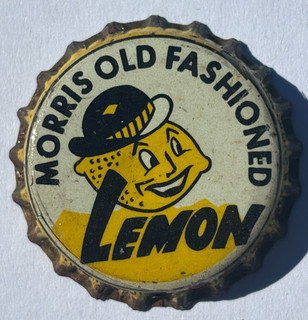 MORRIS LEMON SODA BOTTLE CAP CHARLOTTETOWN & SUMMERSIDE P.E.I. CANADA USED CORK