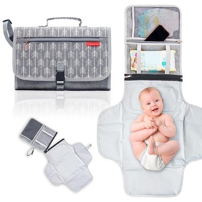 KiddyCare Portable Diaper Changing Pad for Baby 36x22 Inch (Pack of 1), Gray 