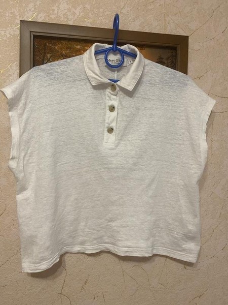 Women Marc O'Polo Shirt White Linen XS #BR6N