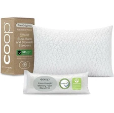 Coop Home Goods Original Adjustable Pillow, Queen Size, Memory Foam