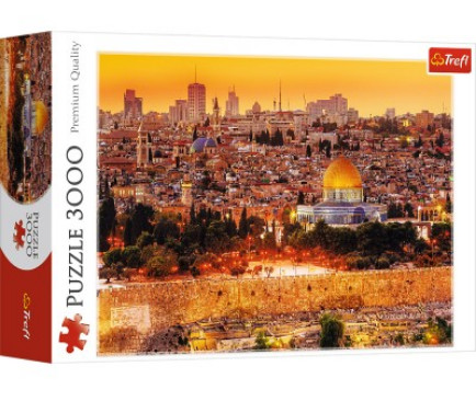 Puzzle 3000 pièces Les toits de Jérusalem Trefl pour adultes passionnés