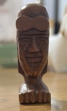 Vintage Tiki Pilot Wooden Figurine *RARE*