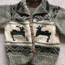 Cowichan Shepherd Knit Sweater Men'S L