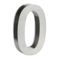LED 0 Numéro de Maison en Acier Inoxydable INOX Arial 18 cm V2Aox