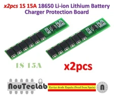 2pcs 1S 15A 3.7V Li-ion Lithium Lion 18650 Battery Protection Board BMS PCM