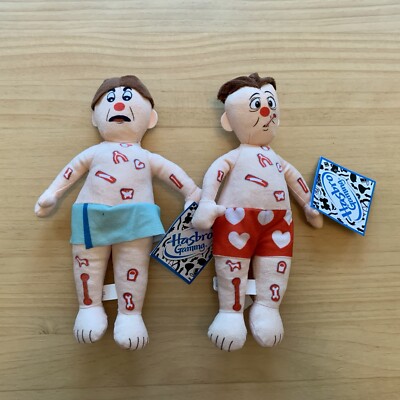 NWT Lot Of 2 Hasbro Operation Game Plush Soft Patient Man 7 Inches Toy Factory