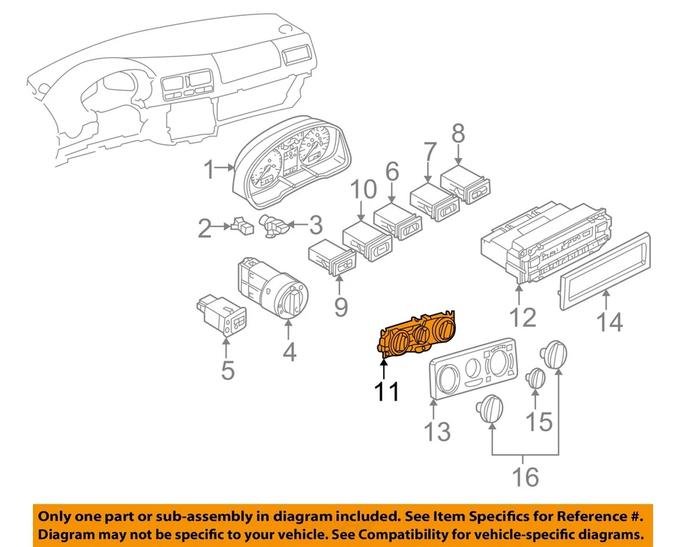 Interruptor selector de aire acondicionado usado se adapta a: Volkswagen Golf City Canadá 2003 solo con grado de aire acondicionado Foto 2 de 4